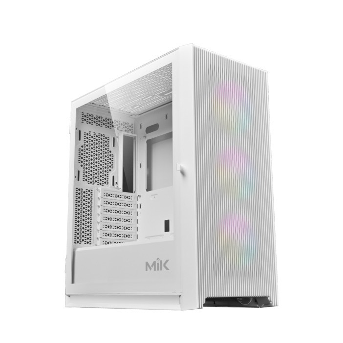 VỎ CASE MIK STORM 360 WHITE (NO FAN) - Hàng Chính Hãng