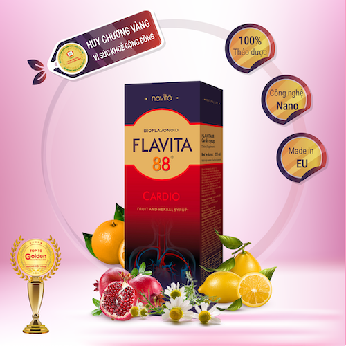 Thực phẩm bảo vệ sức khỏe NAVITA - FLAVITA CARDIO 88 - Flavonoid Phòng chống bệnh Tim mạch