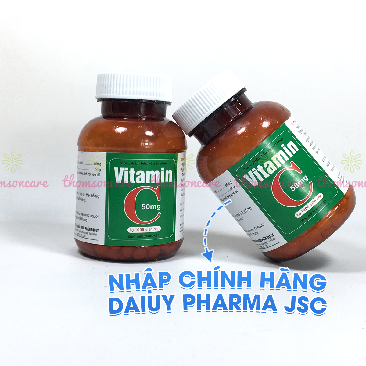 Vitamin C 50mg lọ 1000 viên nén - Bổ sung Vitamin C cho cơ thể, tăng cường sức đề kháng, giảm chảy máu cam