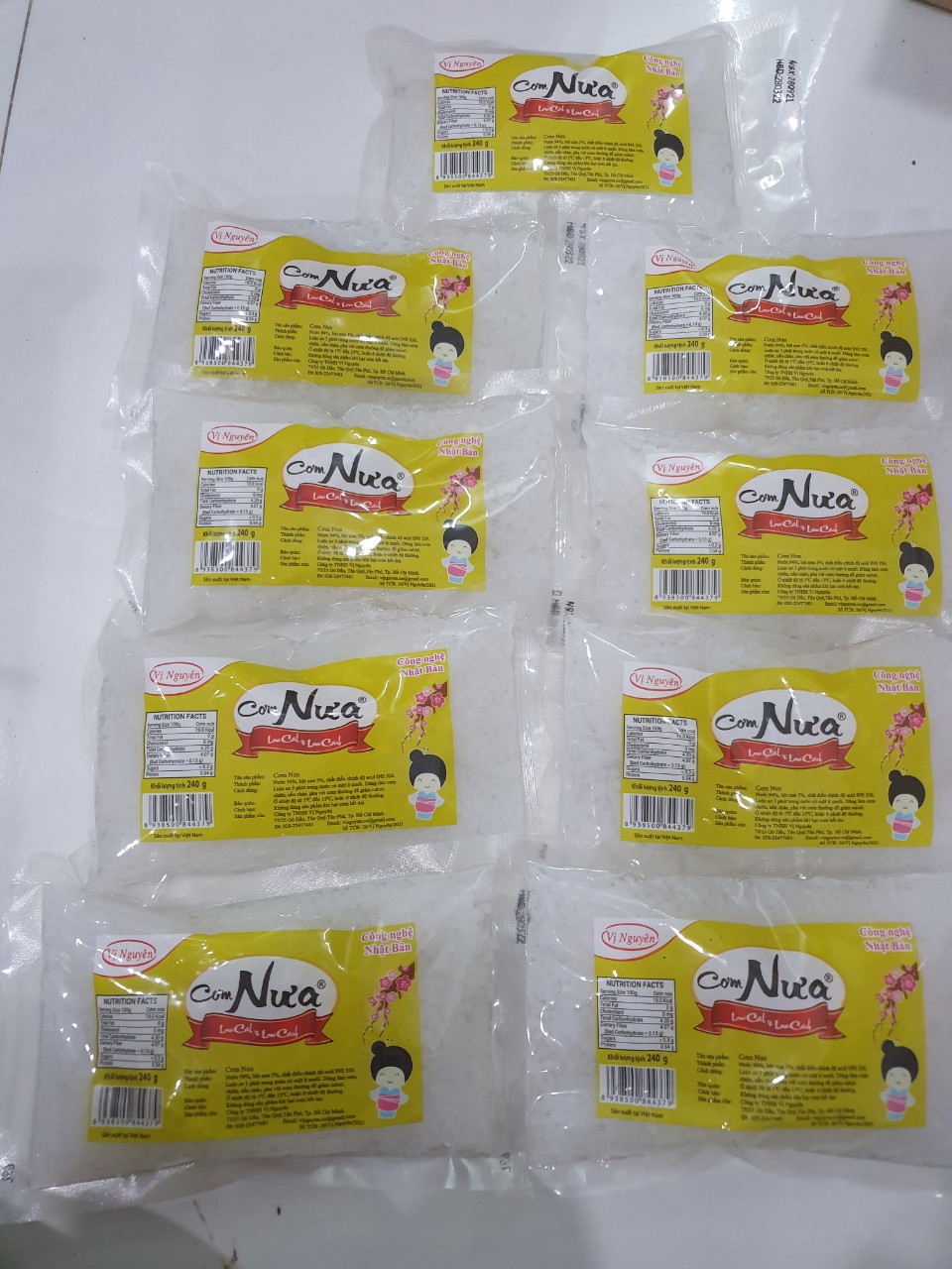 Combo 9 Gói Cơm Nưa Vị Nguyên Das Keto 240g