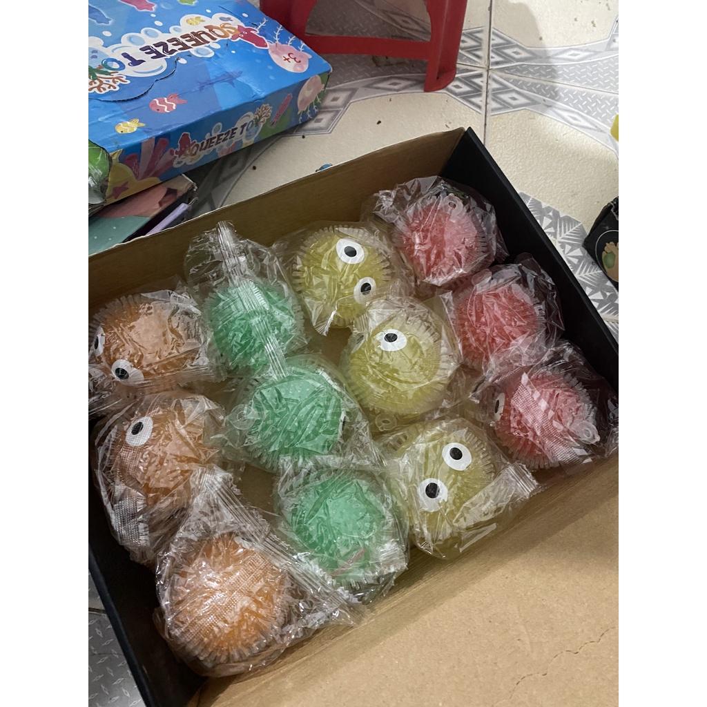 bóng gai hạt có mắt cảm xúc Squishy Mochi mềm mịn dễ thương chân thực giảm stress co dãn đàn hồi ngộ nghĩnh bóp giải trí