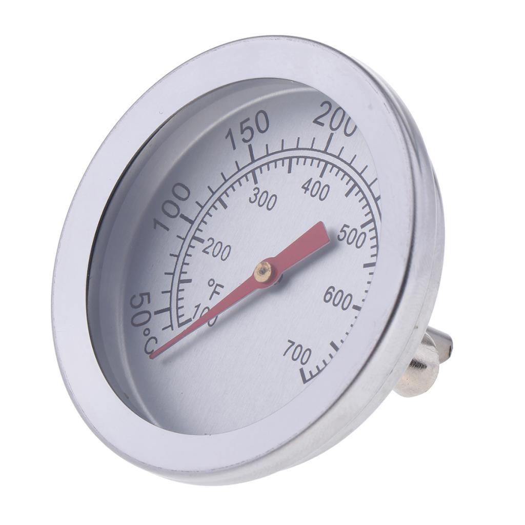 10 Pcs BBQ Grill Thermometer Stainless Steel 100-700°F Temperature Gauge