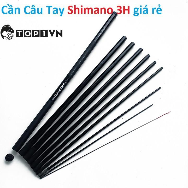 Cần câu tay Shimano giá siêu rẻ , Cần 3H ngọn siêu dẻo - Minh Phú