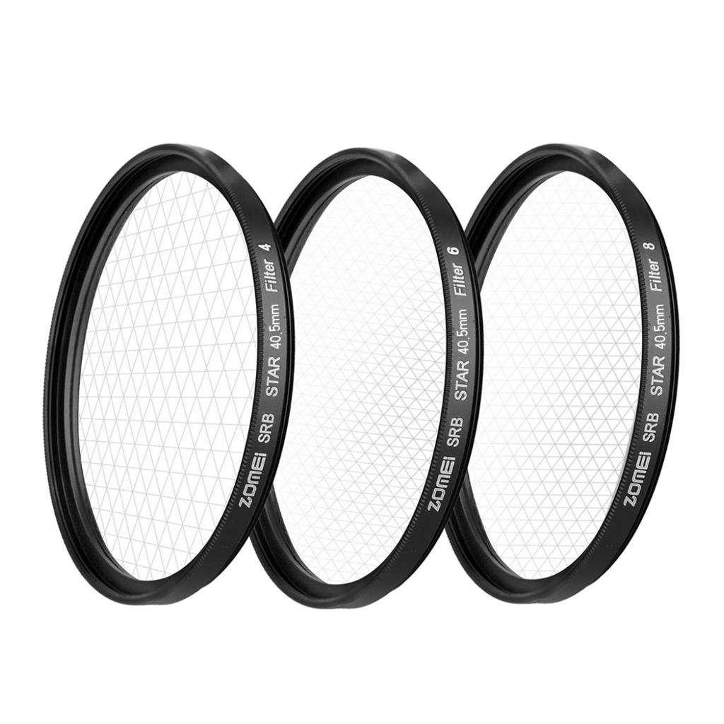 40.5mm Star-Effect Starburst 4+6+8 Points Lens Filter for Cameras