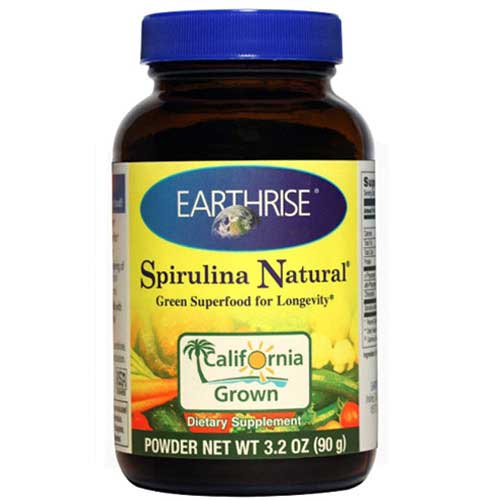 Tảo Mặt Trời Spirulina Natural Earthrise Mỹ - Tăng cân chắc khỏe từ hệ cơ, nhập khẩu nguyên hộp - Lọ 360 viên