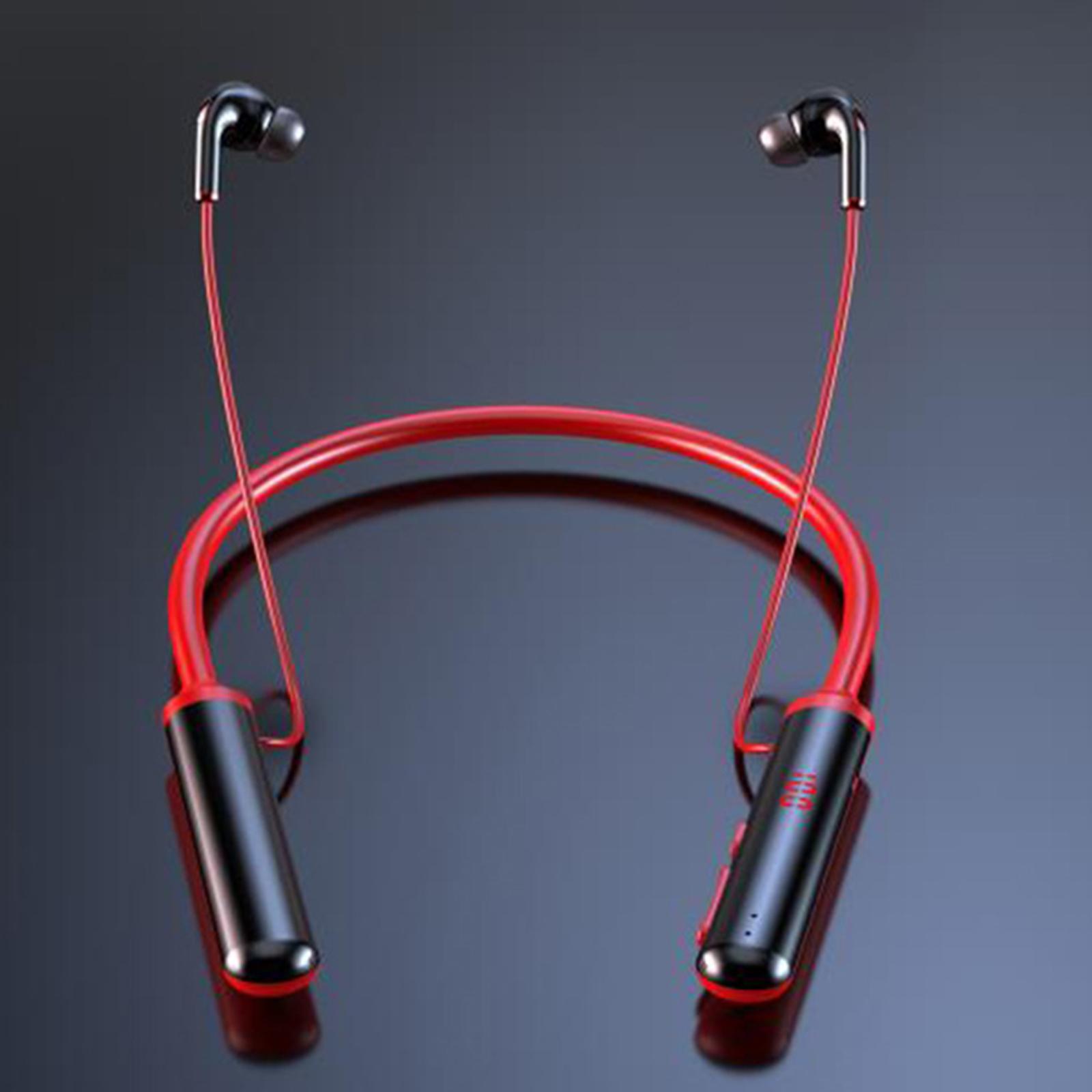 Bluetooth Headphones for Sports, LED power display, 60H Playtime,Wireless Neckband Headphones Bluetooth Headset Noise Cancelling with Mic