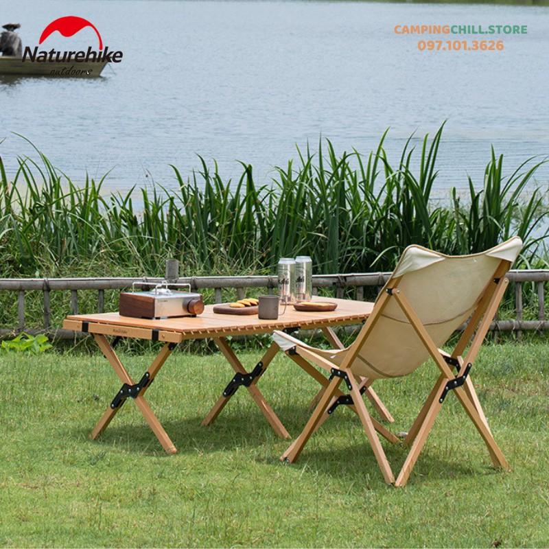 GHẾ GẤP KHUNG GỖ DÃ NGOẠI PICNIC NATUREHIKE NH19JJ008