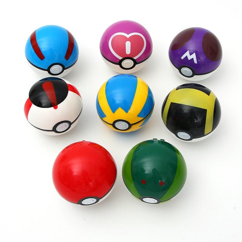 set hôp 8 mô hình quả bóng pokemon 7cm màu sắc rực rỡ