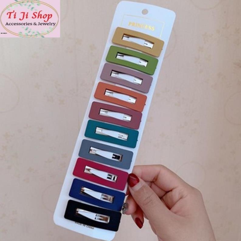 Kẹp Tóc Mái, Kẹp Tóc Trơn Màu Sắc Ngọt Ngào Hàn Quốc Xinh Cho Nữ