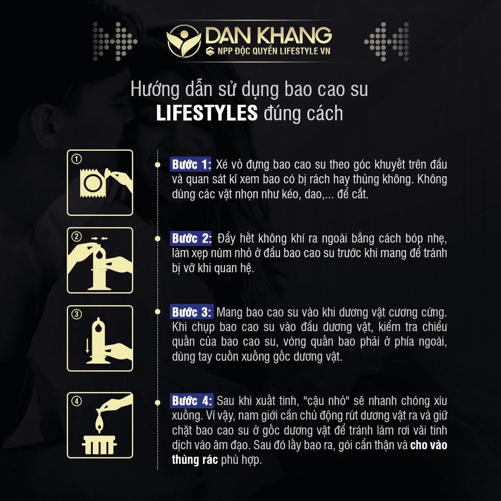 Bộ 2 Hộp Bao Cao Su LifeStyles Classic Thiết Kế Mỏng Ôm Sát Cao Cấp Hộp 12 bao