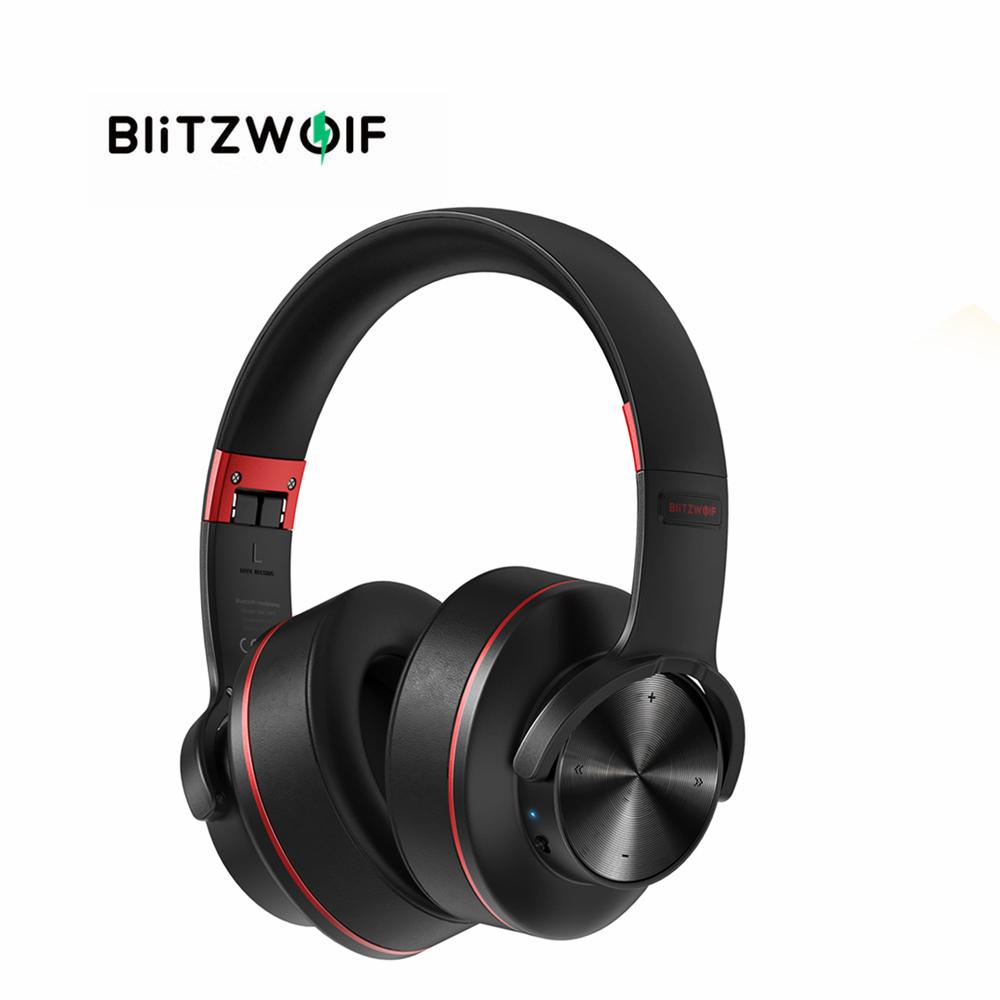Tai nghe không dây BlitzWolf BW-HP2 Pro Tai nghe không dây tương thích Bluetooth 1000mAh Driver 50mm Tai nghe chơi game có độ trễ thấp với Mic