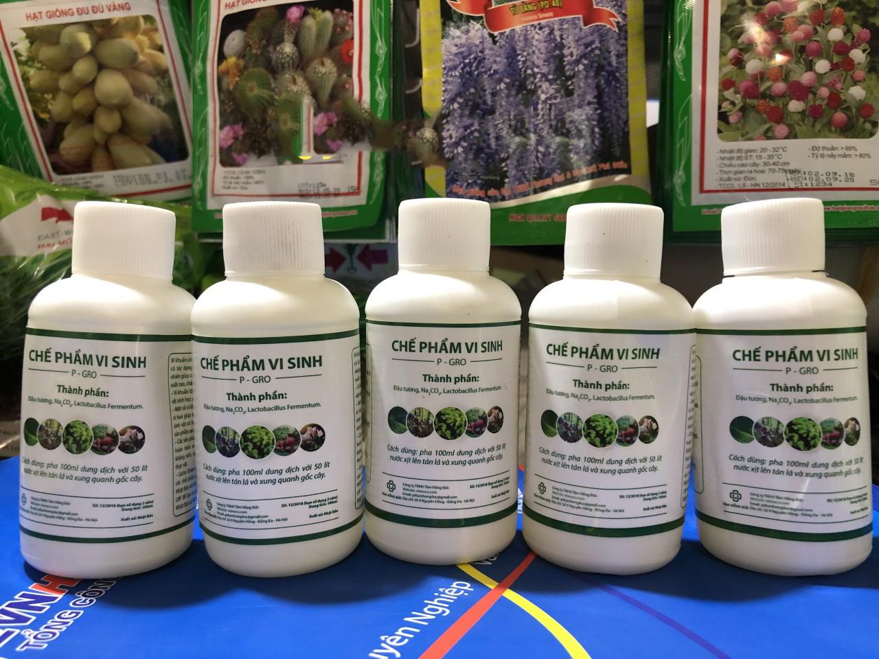 Chế phẩm vi sinh từ đậu tương P-GRO dành cho hoa, lan, cây cảnh -cải. tạo đất trồng,ngăn ngừa các vi khuẩn