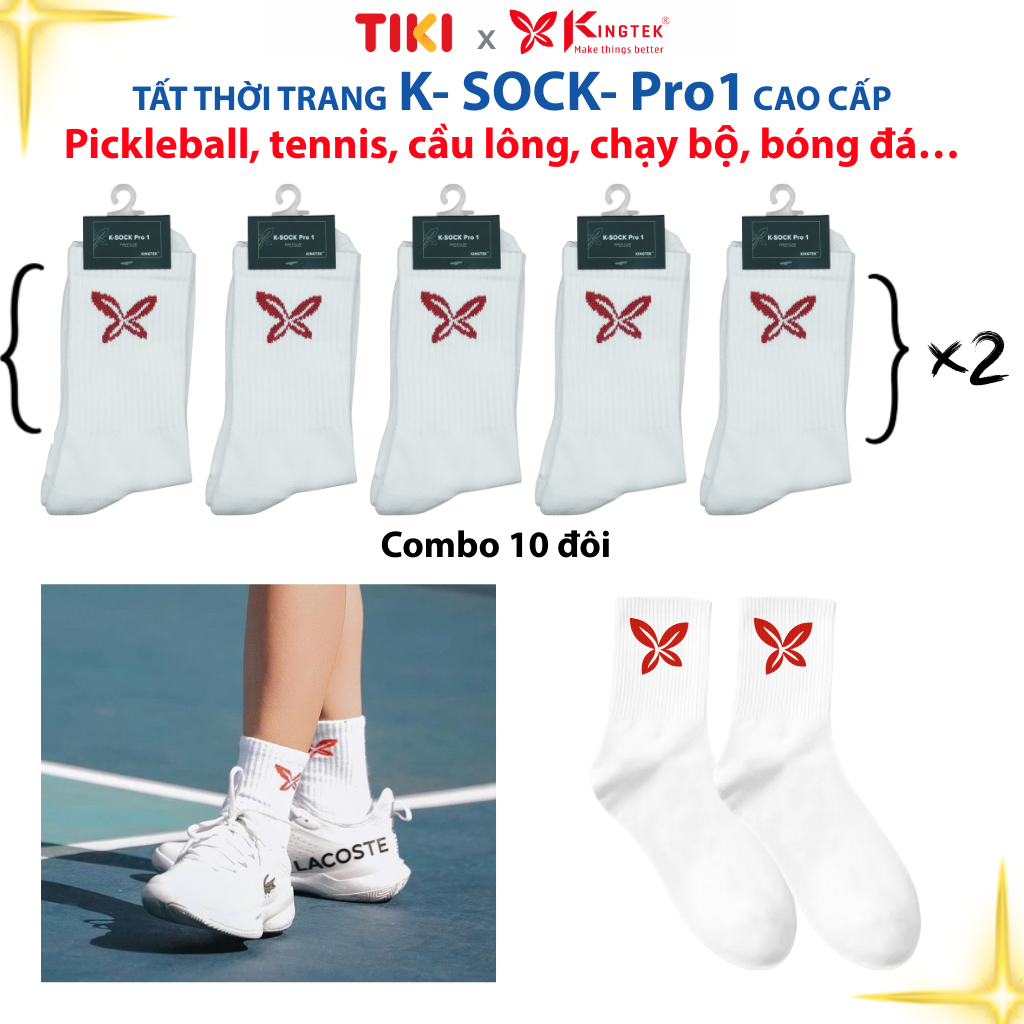 Tất Thời Trang KINGTEK K-SOCK PRO | Kháng Khuẩn – Chống Trượt – Siêu Thoáng