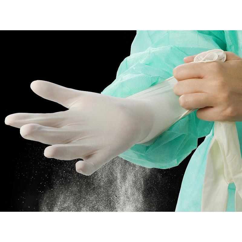 - SET 20 CÁI Găng Tay Y TẾ Bột VGlove - bao tay Y TẾ - Cao Su Y Tế Có Bột - màu cao su tự nhiên