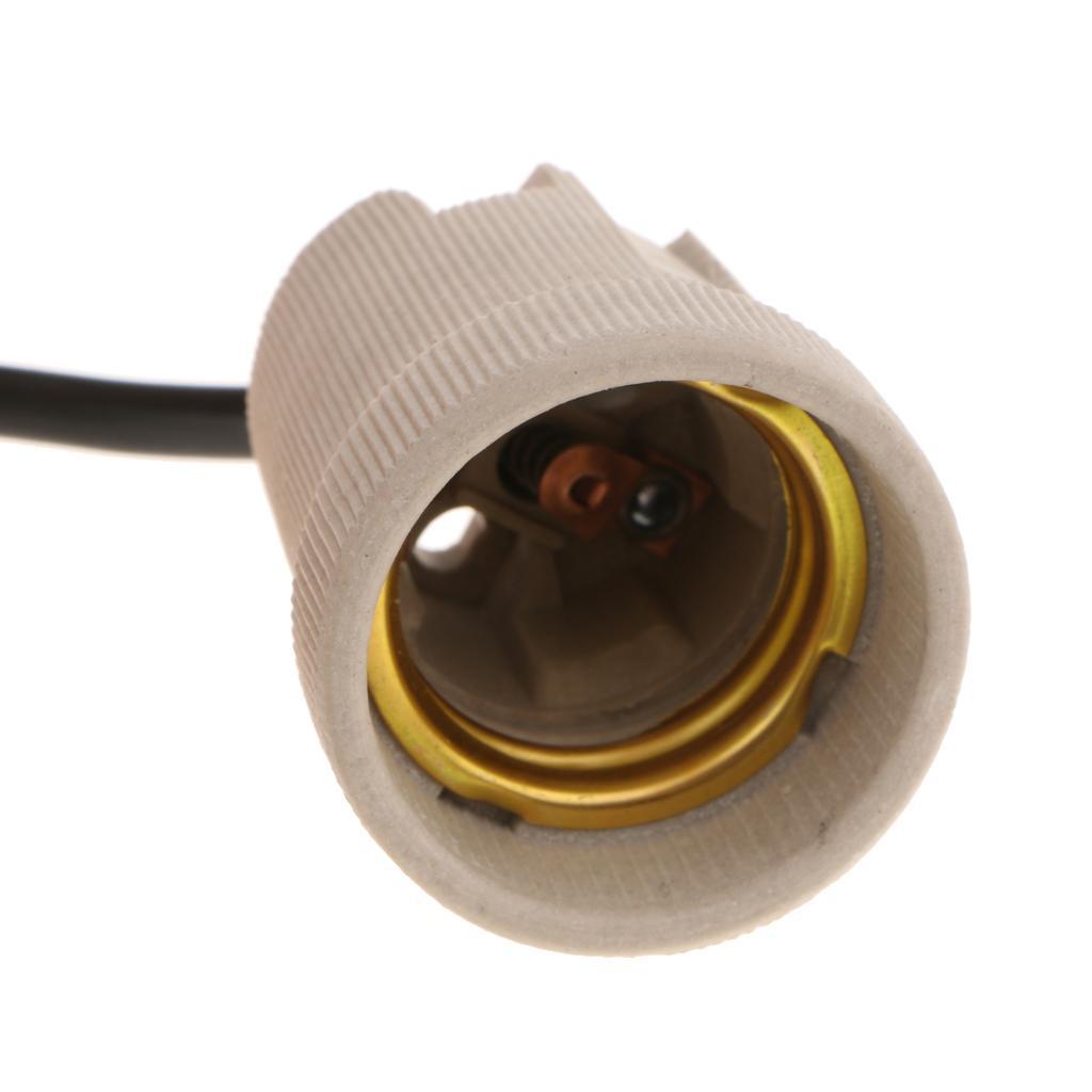 UK Plug E27 Heat Basking Lamp Holder Reptile Infrared Heater Light Socket