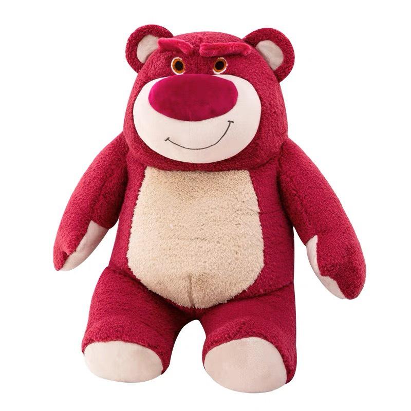 Gấu Bông LOTSO HUGGIN BEAR Lông Xù Tai Dâu Mặt Cau Có Kích Thước 25cm - 35cm - 45cm Panda Store