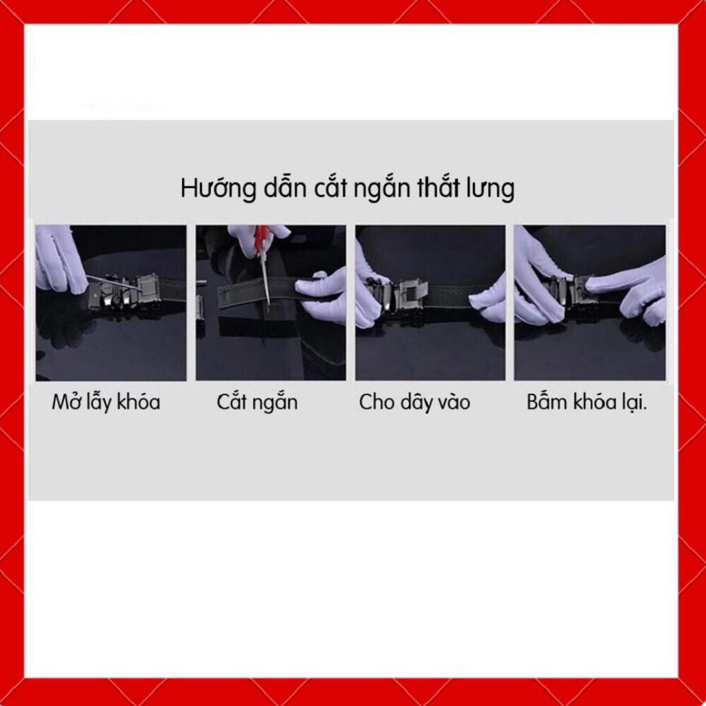 Thắt Lưng Da Nam Da Bò 100% Cao Cấp, Dây Nịt Khóa Cài Sang Trọng Nam Tính GC02