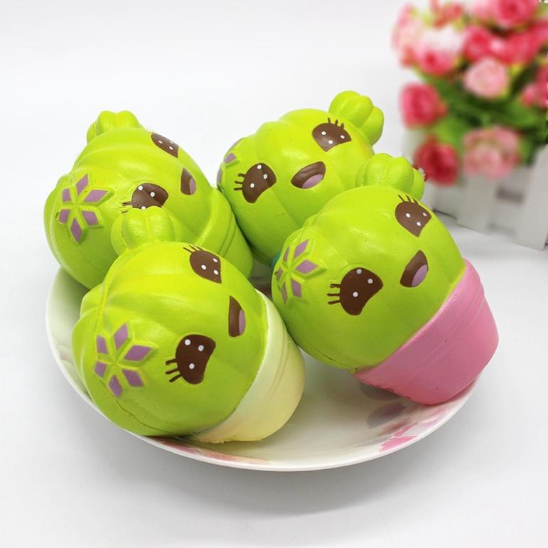 Squishy Lớn JUMBO Hình CHẬU CÂY XƯƠNG RỒNG Đồ Chơi Xốp Giảm Stress Hình mềm mịn dễ Thương đàn hồi Cho Bé