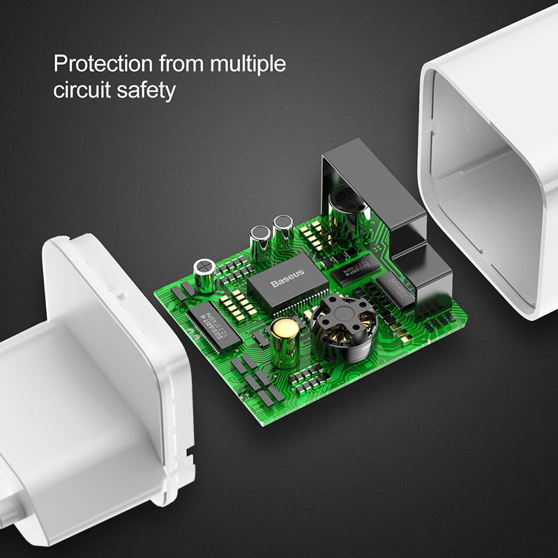 Cóc củ sạc nhanh Qualcomm QC 3.0 thông minh hiệu Baseus (Sạc nhanh QC 3.0, 24W) - Hàng chính hãng 