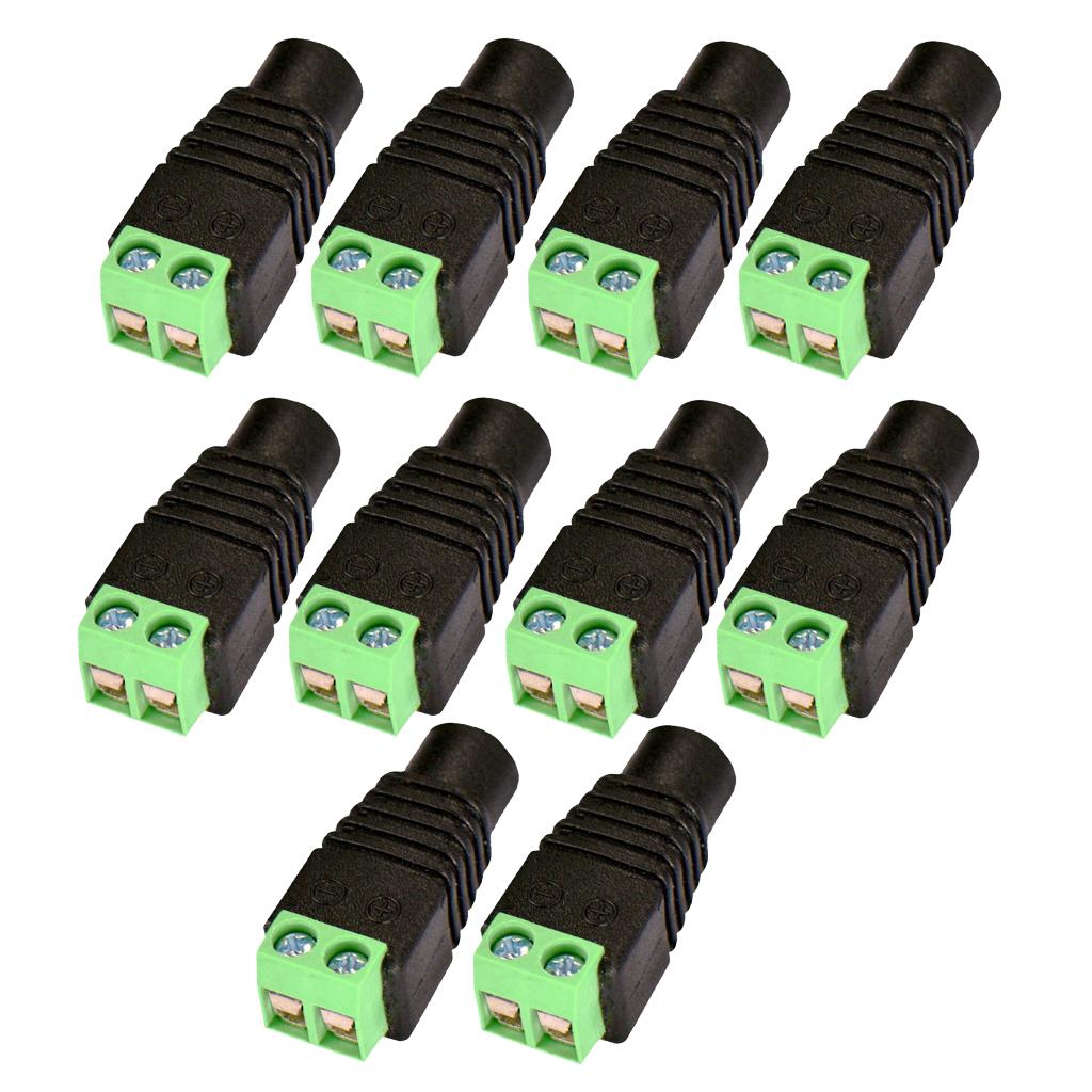 10 12V Nữ DC Jack Cắm Dành Cho Dải Đèn LED 120W Nhiệt Độ Hoạt Động: -50 ° C ~ 68 ° C