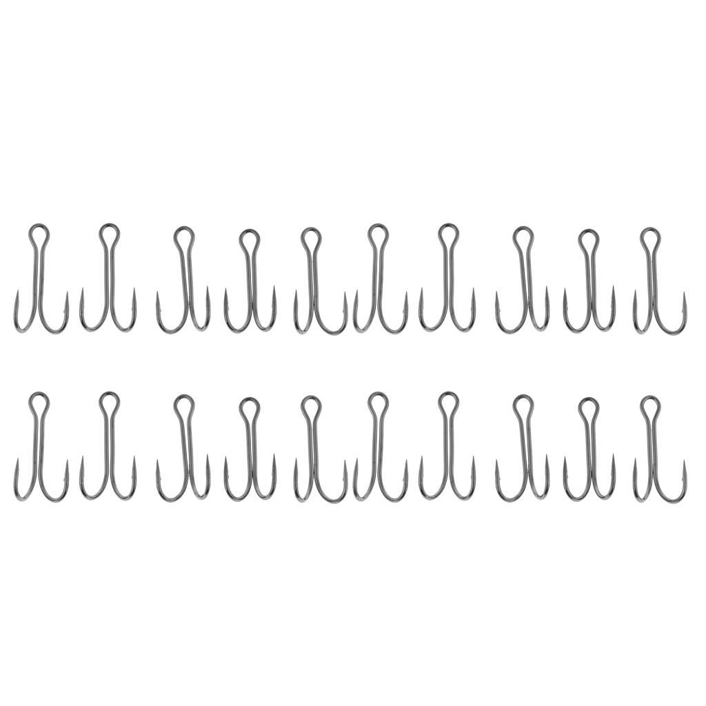 20pcs/pack High Carbon Steel Fishing Hooks Dual Double Frog Hooks Saltwater Fishing Hooks with Open Shank