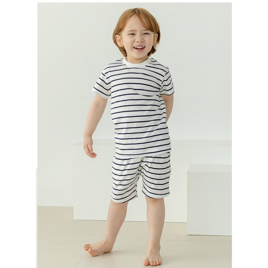 Bộ cộc tay bé trai bộ cộc tay cho bé gái  đẹp cotton mát lạnh kẻ sọc SOC1621
