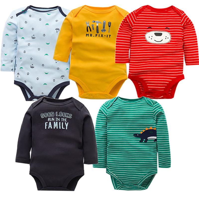 5 Cái/lốc Bodysuits Chất Lượng Cao Uniesx Quần Áo Bé Sơ Sinh Cho Bé 100% Cotton Bộ Quần Áo Cho Trẻ Sơ Sinh Bebe Bé Trai Bé Gái quần Áo