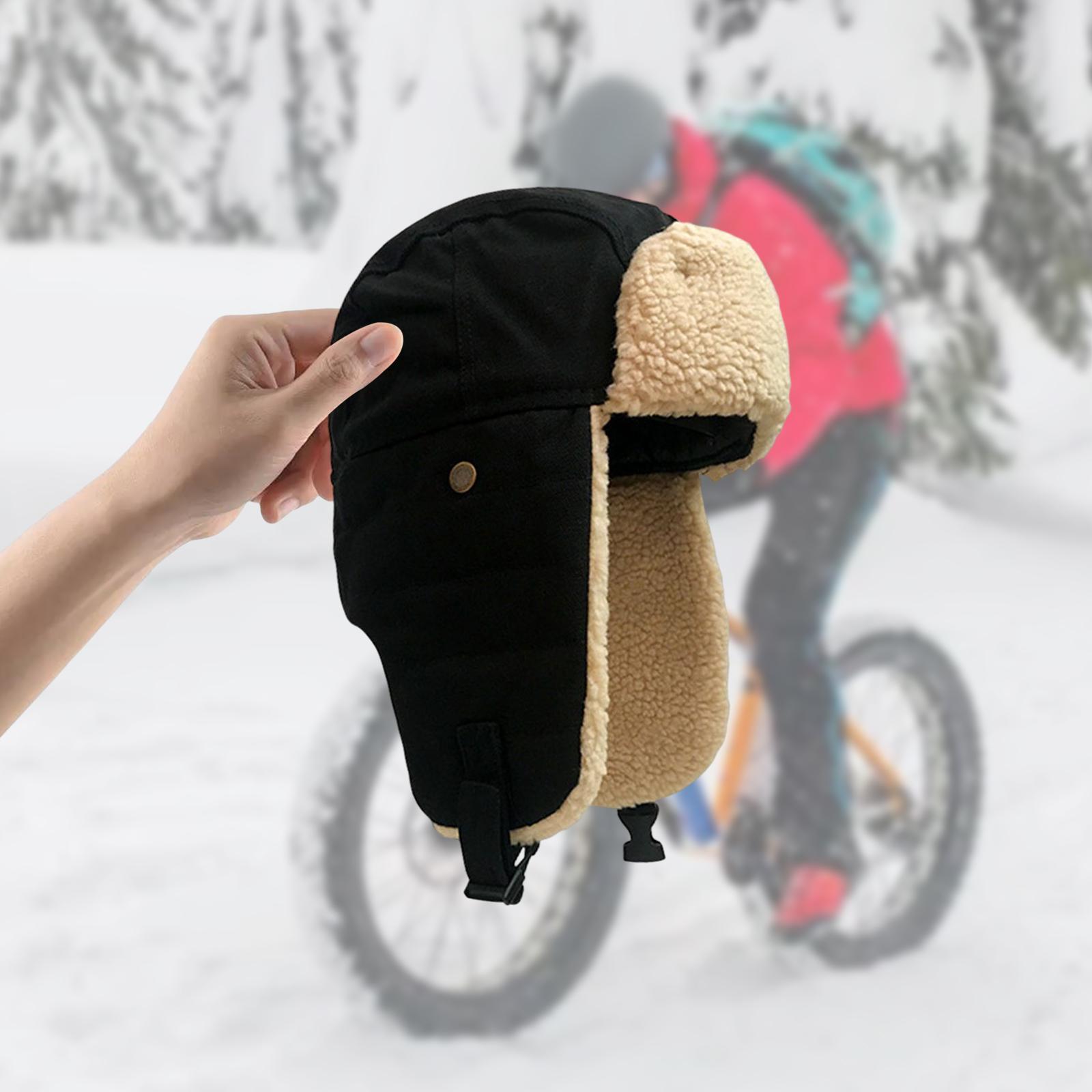 Winter Bomber Hat Ski Caps Hiking Warm Windproof Unisex Trooper Trapper Hat