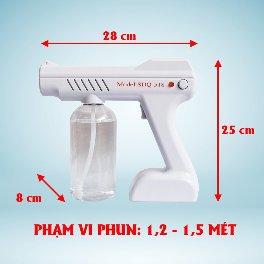 Máy Phun Sương Khử Khuẩn Cầm Tay Nano 3A - Tiêu Diệt Vi Trùng Bằng Tia UV  Bảo Vệ Sức Khỏe Gia Đình Với Dung Tích Bình Chứa 800ml