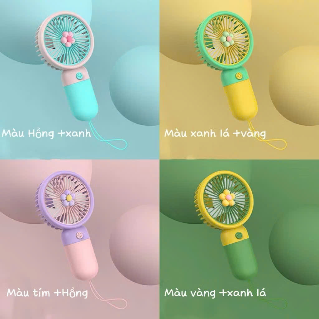 Quạt Mini Cầm Tay Sạc Tích Điện – Dễ Dàng Sử Dụng, Thiết Kế Nhỏ Gọn - HÀNG CHÍNH HÃNG MINIIN