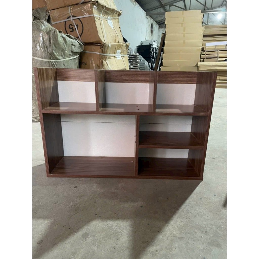 Kệ Sách Gỗ Để Bàn Làm Việc Gía Sách Đa Năng 6 Ngăn Gỗ MDF Dễ Dàng Lắp Đặt