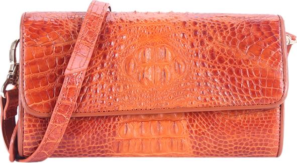Túi Đeo Nữ Da Cá Sấu Huy Hoàng HT6257 (12 x 21 cm) - Vàng