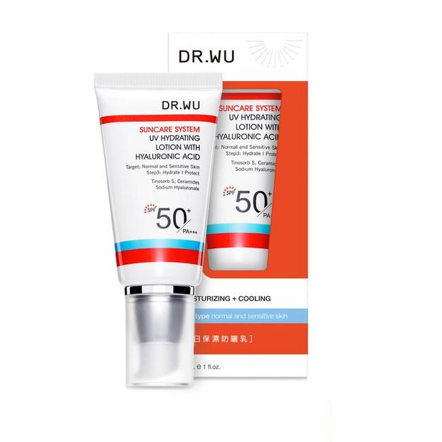 Kem chống nắng SPF50 PA+++ 30ml Dr Wu Đài Loan