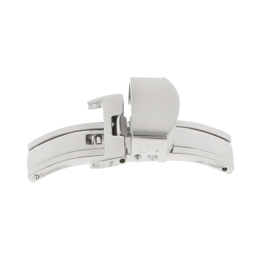 Stainless Steel Butterfly Clasp Watch Buckle Push Belt Strap Clasp