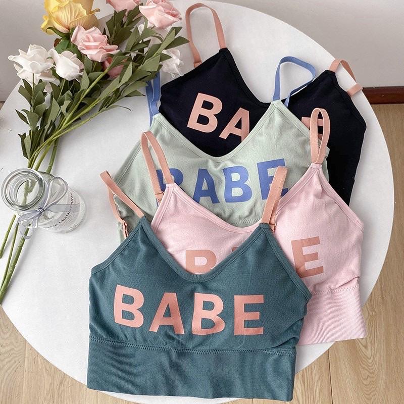 Bra Khoét lưng BaBe cocoland nâng ngực chất liệu cotton -Áo Croptop nữ 2 dây croptop nữ kiểu ôm body co giãn 4c mềm mịn