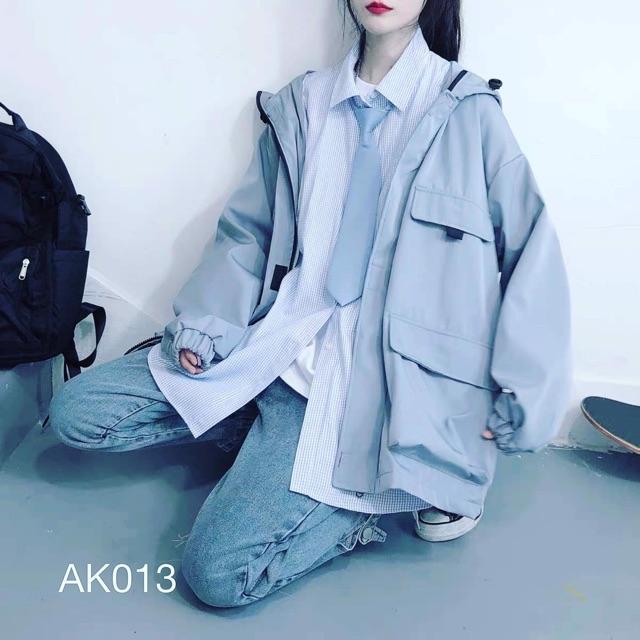 AK013 - JACKET KAKI PHỐI TÚI HỘP