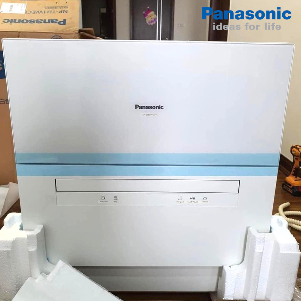 Máy rửa chén bát để bàn Nhật Bản Panasonic NP-TH1WEVN có chức năng sấy khô, bảo hành 12 tháng - Hàng chính hãng