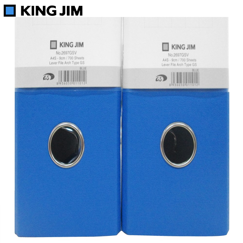 BÌA CÒNG BẬT F4-9CM KING JIM 2797GSV BLUE