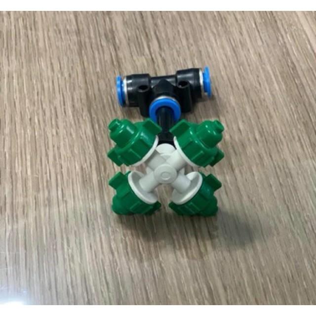 Bộ tưới vườn lan hoặc tưới rau – 12 béc phun sương 4 hướng