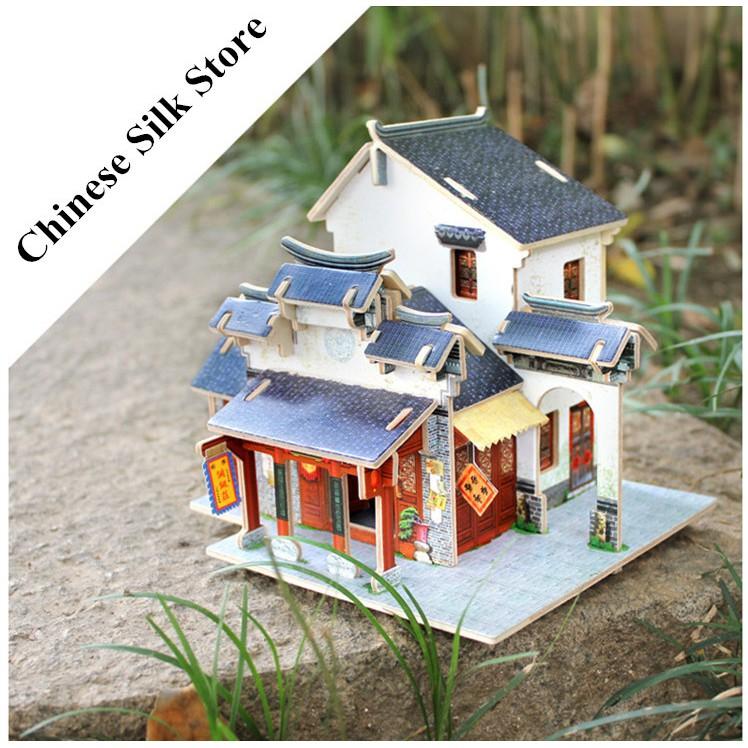 Mô hình gỗ - Chinese Silk Store F129