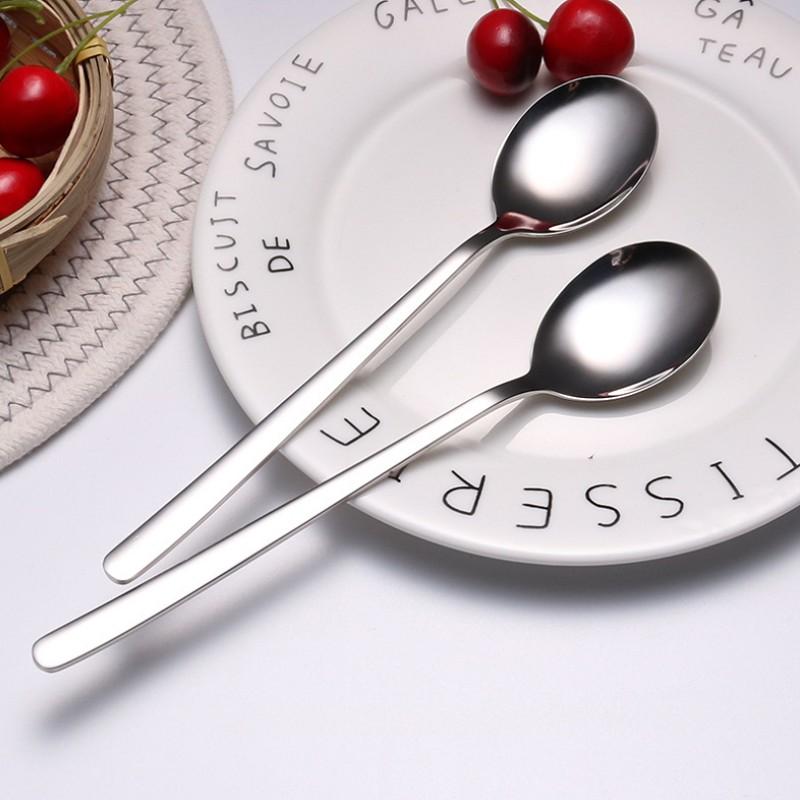 【】Thìa inox cán dài cao cấp phong cách hàn quốc