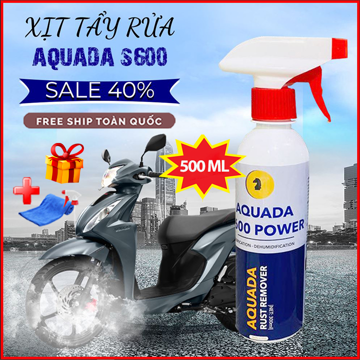 [ Tặng Khăn] Chai Xịt Tẩy Rửa Nhà Bếp, Gia Đình Aquada S600 Power 500ml - Tẩy Mọi Bề Mặt, Vật Dụng Nhà Bếp, Đồ Gia Dụng