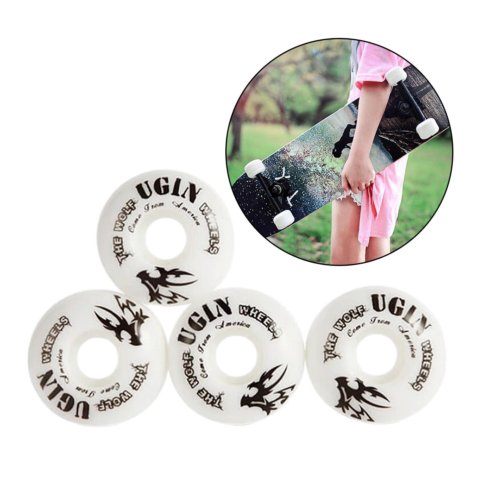 4Pack Durable Skateboard Wheels 52x30mm Longboard Roller Repair Wheel Parts