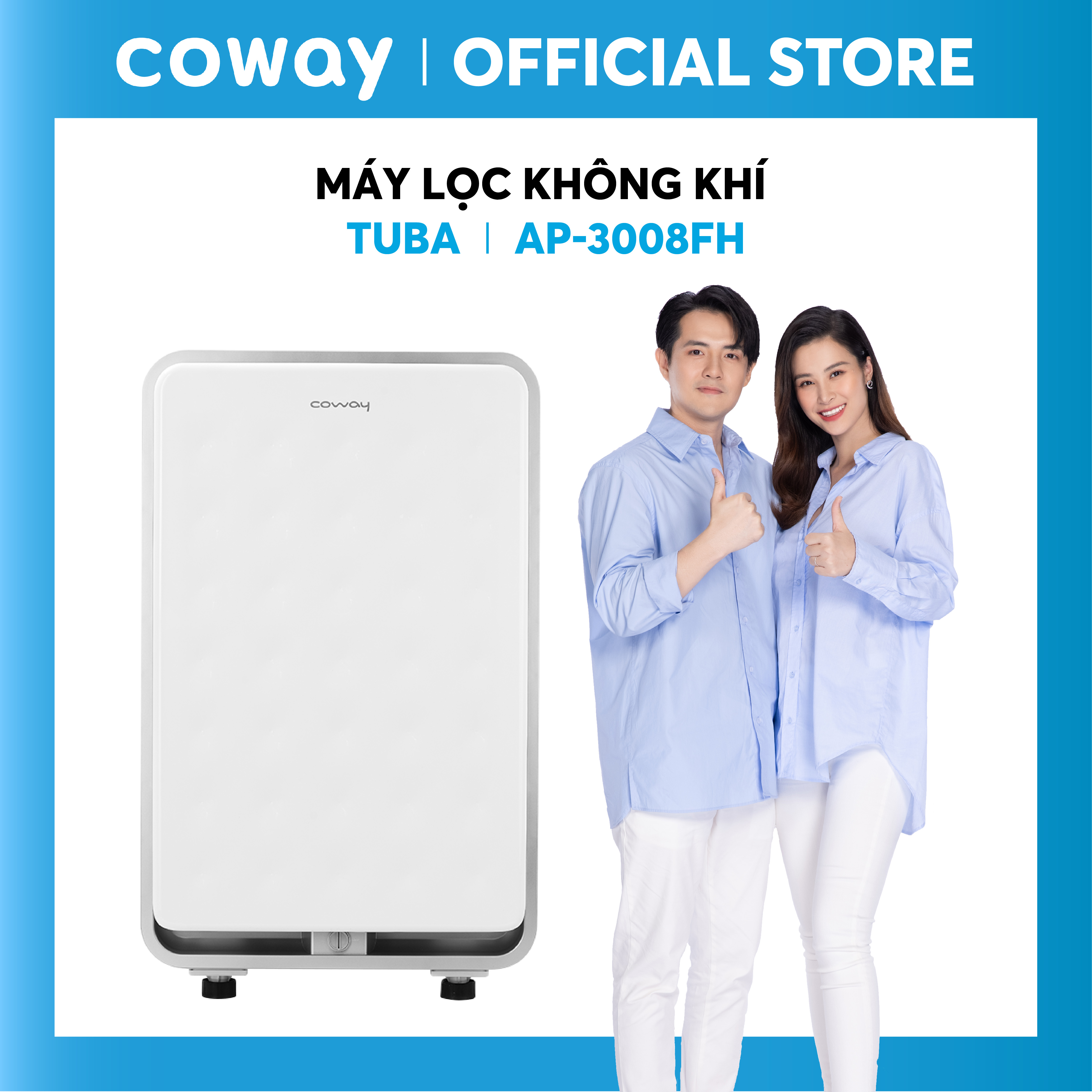 Máy lọc không khí Coway Tuba AP-3008FH - Hàng chính hãng