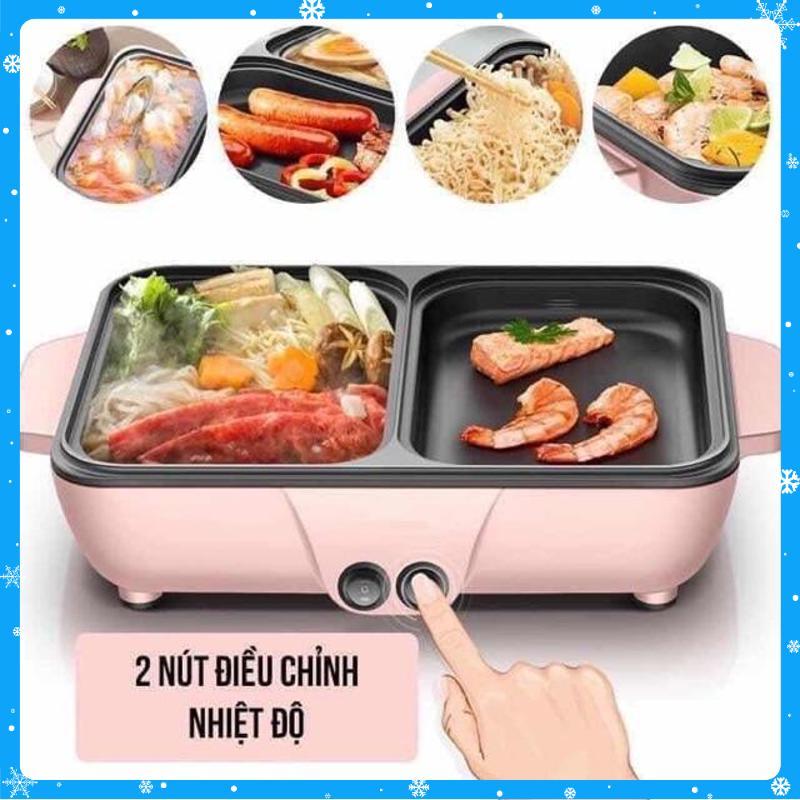 Nồi lẩu nướng 2 ngắn - Hàng Chất Lượng