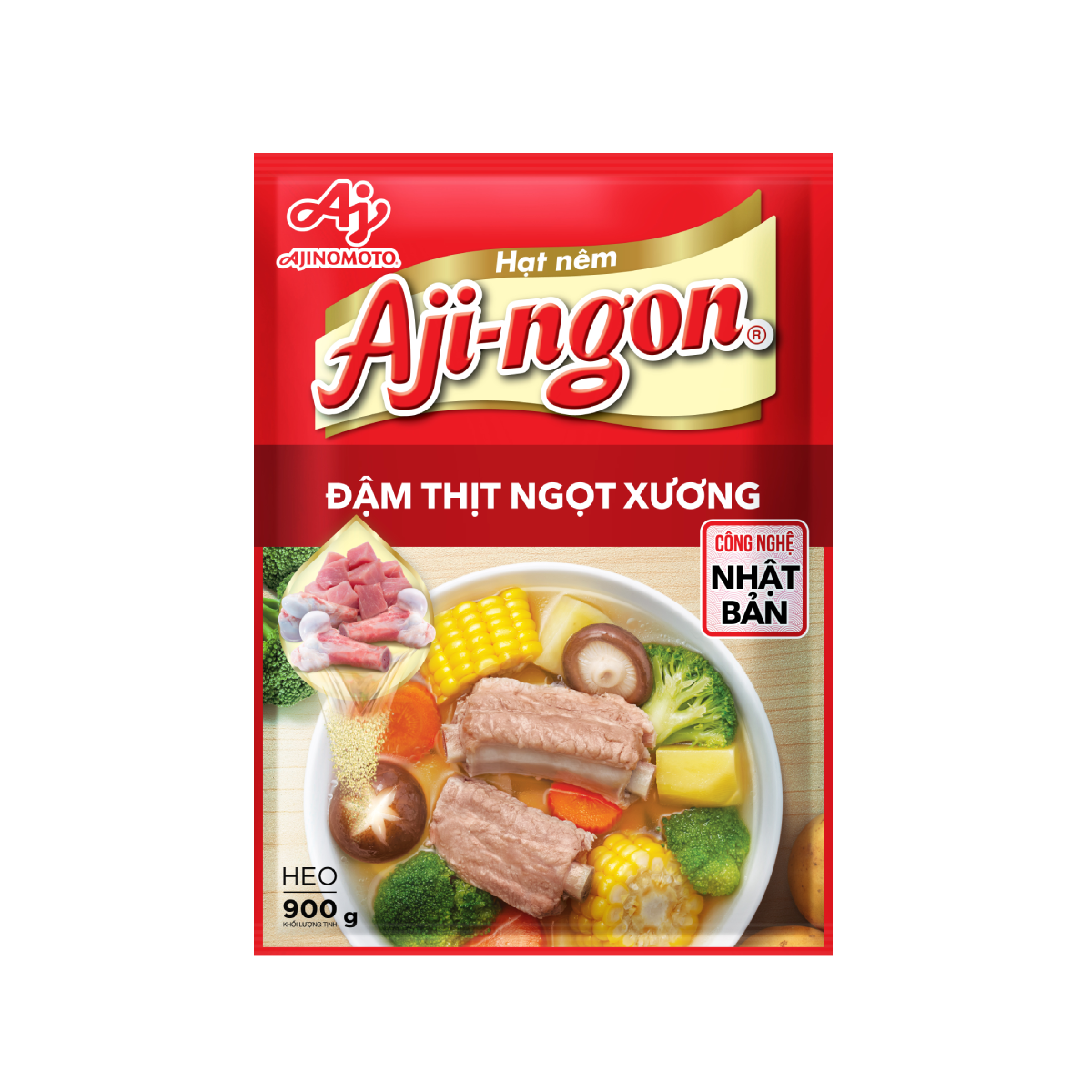 Gói Hạt Nêm Aji-ngon Heo 900g/Gói