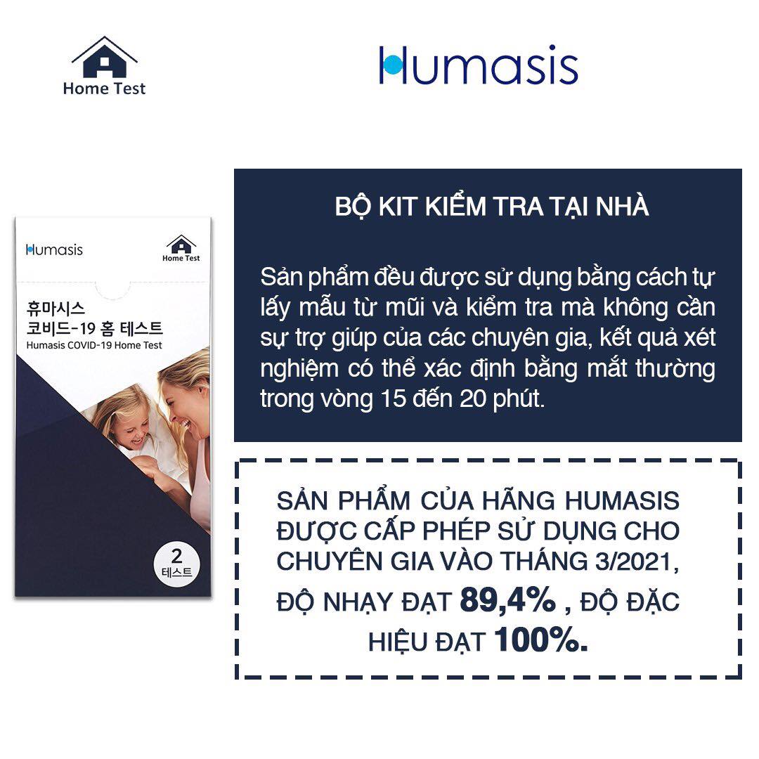 [Sản phẩm mới] HỘP 25 KIT HOMETEST Kit Test Covid 19 Tại Nhà Humasis Hàn Quốc - Không đau như lấy dịch tỵ hầu - Hàng Nhập Khẩu chính ngạch