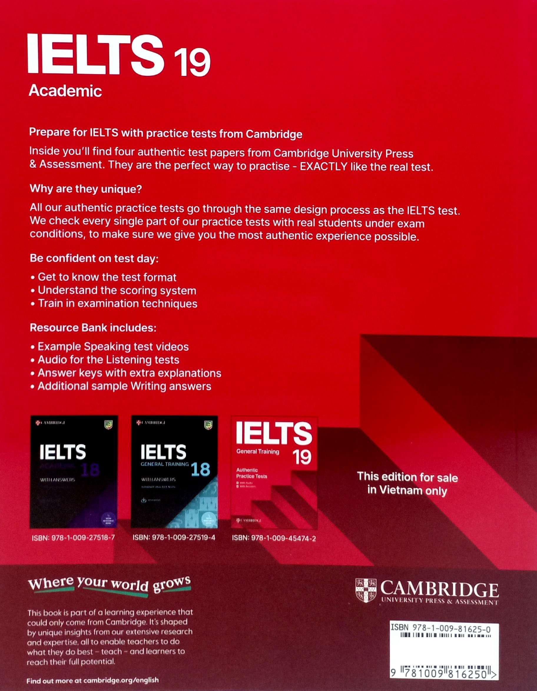 Sách - Cambridge IELTS 19 - Academic - Authentic Pratice Tests