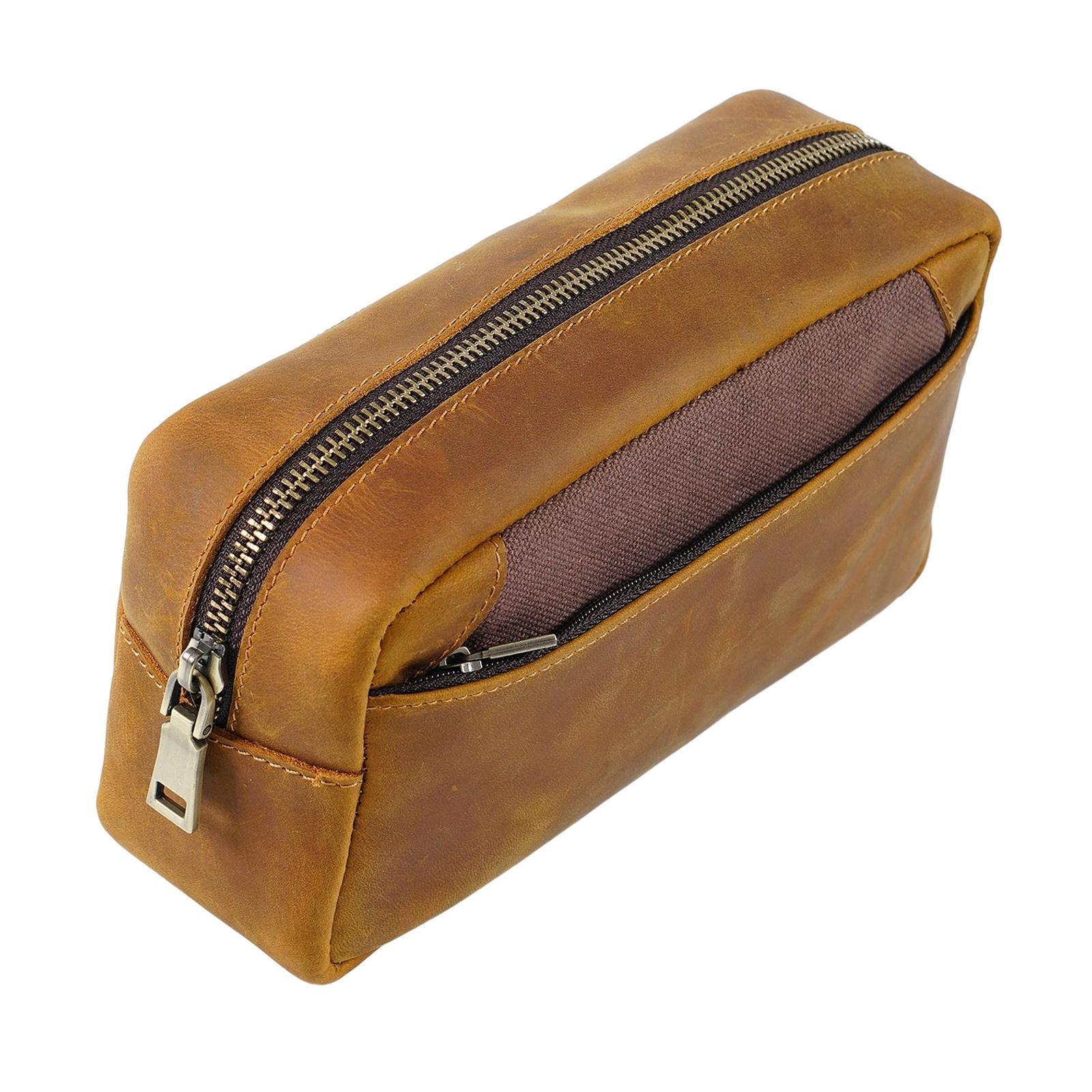 Portable Pencil Case Pencil Holder Pencil Pouch Pencil Brown