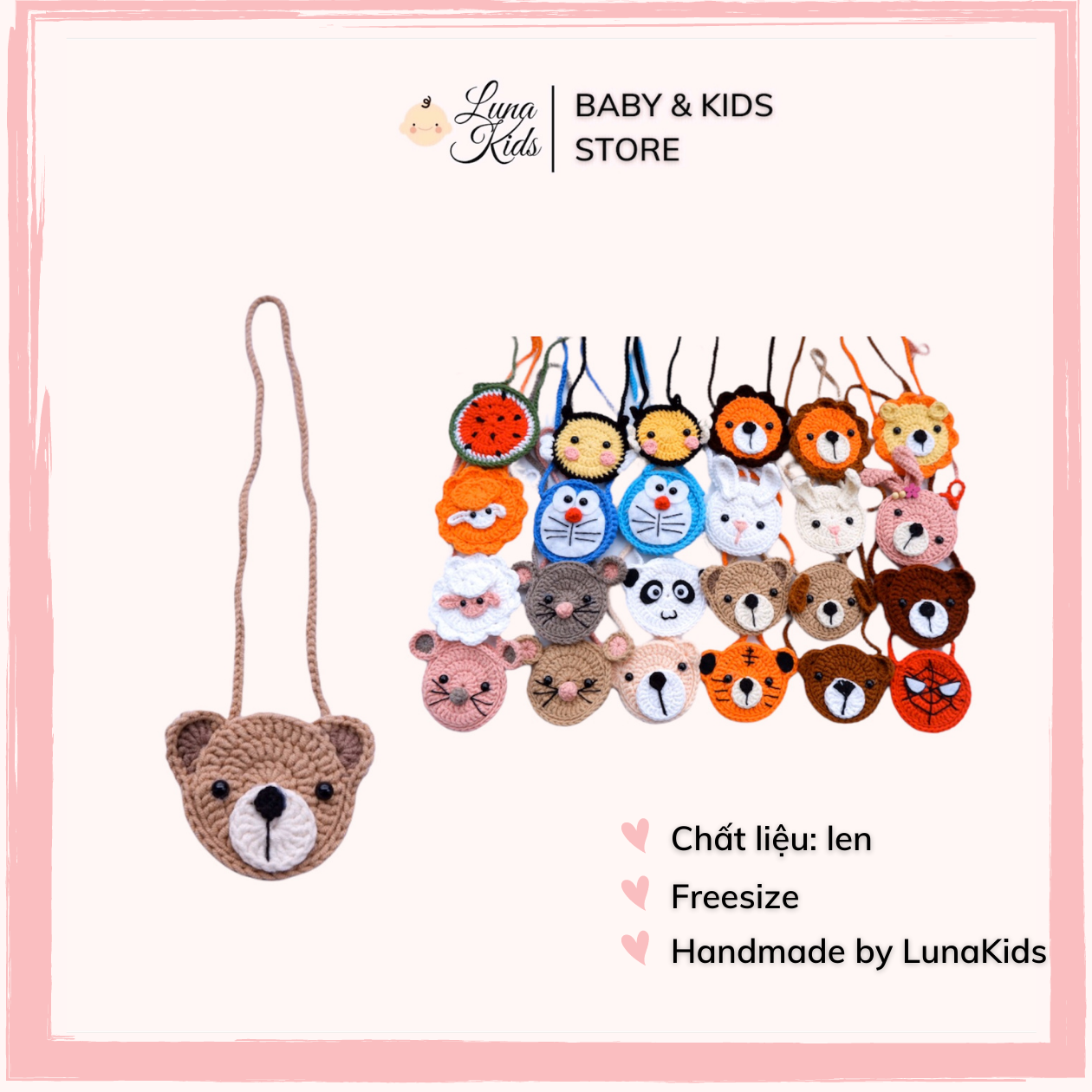 Túi đựng tỏi handmade cho bé trai bé gái trẻ sơ sinh - LunaKids [Ảnh thật